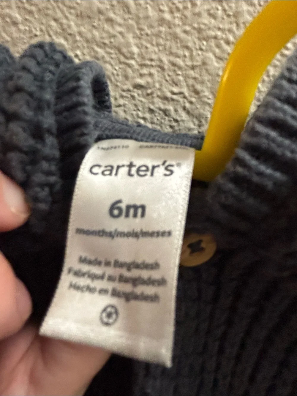 Carter's Dark Gray Knit Button-Front Cardigan